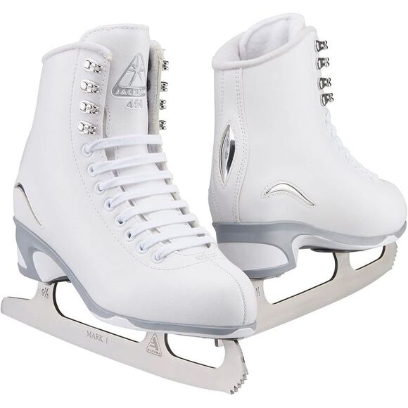 Jackson Ultima Finesse Women's/Girls Figure Ice Skates - White, Adult Size 7 - Picture 1 of 4